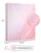SUNEE 3 Ring Binder 1 Inch Cute Binder with 2 Pockets Decorative Pink Marble Three Ring Heavy Duty Fit 85x11 Inches for School Supplies Office Supplies