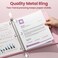 SUNEE 3 Ring Binder 12 Inch 1 Pack Clear View Binder Three Ring PVCFree Fit 85x11 Inches for School or Office Supplies Pink