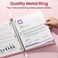 SUNEE 3 Ring Binder 2 Inch Clear View Binder Three Ring PVCFree Fit 85x11 Inches for School or Office Supplies Assorted Pastel 4 Pack