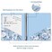 WAVEYU Cute 3 Ring Binder 1Inch Round Ring with Floral Interior Pockets for Organization Fits 175 Sheets of 85x11 Paper for Organizing Projects Presentations Interview Recipe Blue 1Pack