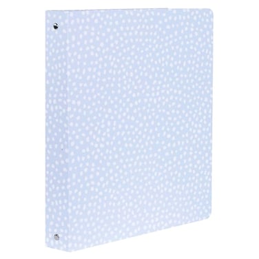 STEEL MILL Steel Mill Co Cute Decorative Hardcover 3 Ring Binder for Letter Size Paper 1 Inch Round Rings Binder Organizer for SchoolOffice Light Blue Dots