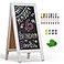 4 THOUGHT AFrame DoubleSided Magnetic Chalkboard 40x20 Solid Pine Wood Freestanding Sandwich Board for Restaurants Cafes Weddings Rustic White