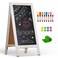 4 THOUGHT AFrame DoubleSided Magnetic Chalkboard 40x20 Solid Pine Wood Freestanding Sandwich Board for Restaurants Cafes Weddings Rustic White