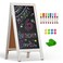 4 THOUGHT AFrame DoubleSided Magnetic Chalkboard 40x20 Solid Pine Wood Freestanding Sandwich Board for Restaurants Cafes Weddings Rustic White