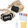 YZ&LIANGYUAN 24 Pcs Reusable Mini Wood Chalkboards with Hanging String Erasable DoubleSided Blackboard for Message Board Signs Weddings Place Cards Birthday Parties Table Numbers Plants