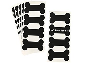 Outside the Dog Bone Vinyl Chalkboard Labels 60 Pack