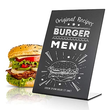 IRICUS Mini Tabletop Chalkboard Sign A5 Menu Chalkboard Stand for Wedding Table 8x Tabletop Chalkboard Signs for Tables with Stand Event Place Cards Table Chalkboard Signs with Stand Up Chalkboard