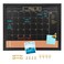 Umtiti Chalkboard Calendar and Bulletin Combo Board 13 x 17 Black Wooden FrameMagnetic ChalkboardPerfect for Office Home School Message BoardHBZHBBK3442US