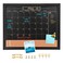 Umtiti Chalkboard Calendar and Bulletin Combo Board 13 x 17 Black Wooden FrameMagnetic ChalkboardPerfect for Office Home School Message BoardHBZHBBK3442US