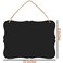 Onlykangfly Wood Chalkboard Double Sided Erasable ChalkboardSigns Message Board Message Memo Display 10x8 Inches with Jute Hanging StringWall Decoration 1