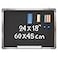 Navy Penguin Chalkboard Set Framed Black Board 24 x 18 inch with 1 Magnetic Eraser 14 Chalk Sticks 7 Colors and 2 Magnets Wall Hanging Blackboard with Frame for Home Kitchen and Office 24x18