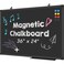Lockways Magnetic Chalkboard 36 x 24 Inches Aluminum Frame Large Blackboard Hanging Chalk Board Wall Decor for Restaurant Menu School Office and Home