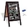 Ilyapa Wooden AFrame Sign with Eraser Chalk 40 x 20 Inches Magnetic Sidewalk Chalkboard Stained Wood Menu for Restaurant Business or Wedding