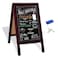 Ilyapa Wooden AFrame Sign with Eraser Chalk 40 x 20 Inches Magnetic Sidewalk Chalkboard Stained Wood Menu for Restaurant Business or Wedding