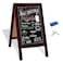 Ilyapa Wooden AFrame Sign with Eraser Chalk 40 x 20 Inches Magnetic Sidewalk Chalkboard Stained Wood Menu for Restaurant Business or Wedding