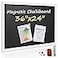 Board2by Rustic Wood Framed Magnetic Chalkboard 24 x 36 Large Hanging Chalk Board Sign for Kids NonPorous Wall Blackboard for Wedding Kitchen Restaurant Menu and Home with 4 Unique Magnets White