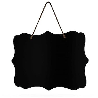 BestPysanky Hanging Chalkboard Sign Erasable Blackboard with Rope for Home Decor Display 10 Inch Wide
