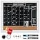 Loddie Doddie Framed Chalkboard Calendar 18 x 24 in White Frame Magnetic Surface Magnet Display Chalkboard for Wall Office Organization Menu Sign for Kitchen Planning