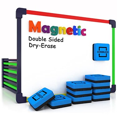 Scribbledo ScribbleDo 10 Pack Magnetic Dry Erase Board for Kids Whiteboard 9x12 Includes White Board for Writing Learning Drawing Art Educational Kids Toy