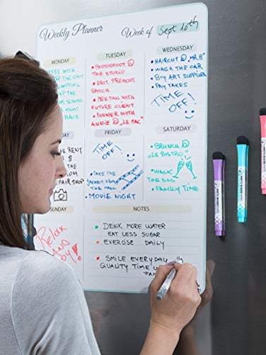 Yuc 19x13 inch Dry Erase Whiteboard Magnetic Fridge Calendar