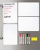 VITEVER 4 PACK Magnetic Dry Erase Board Sheet for Fridge 12x8 Erasable Refrigerator WhiteBoard w 6 Markers 1 Eraser Smooth and Flexible Small Magnet Blank Notepad for Home Kitchen Organizer and Planne