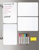 VITEVER 4 PACK Magnetic Dry Erase Board Sheet for Fridge 12x8 Erasable Refrigerator WhiteBoard w 6 Markers 1 Eraser Smooth and Flexible Small Magnet Blank Notepad for Home Kitchen Organizer and Planne