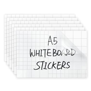 T&W SAME Clear Dry Erase Board PaperWhiteboard for FridgeClear Contact Paper Sheets for WallAdhesive Dry Erase Board Sticker for DeskRefrigeratorOfficeClassroomWallpaper582X827X6 Pcs