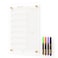 YEOUX Clear Glass Weekly Dry Erase Calendar Menu NonMagnetic Whiteboard for Wall Meal Plan Grocery List White Board for Kitchen 15x11 7 Days Home Planner 4 Wet Erase Markers Included Yeoux