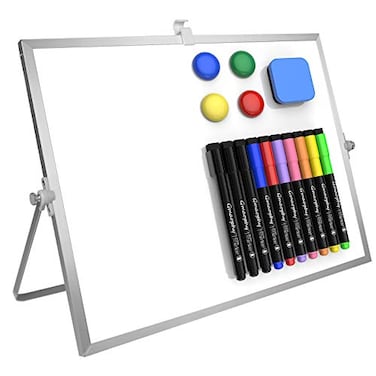 GMAOPHY Dry Erase White Board 16x12 Inches DoubleSided Desktop Whiteboard with Stand Portable Whiteboard with Markers Magnets Eraser Magnetic White Board Easel for Office Home Memo to Do List Drawing