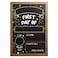 GSM Brands First Day Last Day of School Double Sided Sign with Frame Reusable Dry Erase Board for Liquid Chalk Markers 917 x 1327
