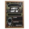 GSM Brands First Day Last Day of School Double Sided Sign with Frame Reusable Dry Erase Board for Liquid Chalk Markers 917 x 1327