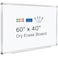 H-Qprobd HQprobd Dry Erase Board for Wall 60x40 Aluminum Presentation Magnetic Whiteboard with Long Pen Tray WallMounted White Board for School Office and Home
