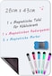 Inmorven INMORVEN Small White Board Dry Erase Menu Planner Magnetic Whiteboard for Fridge Grocery List Refrigerator White Boards to Do List with Markers and Eraser