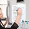 Inmorven INMORVEN Small White Board Dry Erase Menu Planner Magnetic Whiteboard for Fridge Grocery List Refrigerator White Boards to Do List with Markers and Eraser