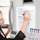 Inmorven INMORVEN Small White Board Dry Erase Menu Planner Magnetic Whiteboard for Fridge Grocery List Refrigerator White Boards to Do List with Markers and Eraser