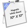 MaxGear Small White Board with Stand 10 x 10 DoubleSided Magnetic Aluminium Frame Whiteboard Mini Dry Erase Board for Drawing Kitchen Grocery List Memo Planning