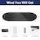 TSJ OFFICE Glass Desktop Whiteboard 17 X 7 Inches Small Dry Erase Board with Pink Light Black Glass White Board Surface Notepad with 1 Drawer Desk Organizers for Office Home School Supplies