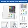 TSJ OFFICE Small White Board 12 X 12 Inches Small Magnetic Dry Erase Board with Hooks for Wall Desktop Whiteboard Stand 360 Degrees Revolving Double Sided for Office Home School Silver