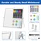 TSJ OFFICE Small White Board 12 X 12 Inches Small Magnetic Dry Erase Board with Hooks for Wall Desktop Whiteboard Stand 360 Degrees Revolving Double Sided for Office Home School Silver