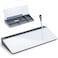 Varhomax Glass Desk Whiteboard with Storage Desktop Organizer todo List Memo Notepad Dry Erase White Board for Home Office and School Supplies Gray