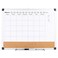 VUSIGN Monthly Calendar Whiteboard Dry Erase Cork Board Combo 24 x 36 Planning Board Silver Aluminium Frame