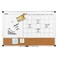 VUSIGN Monthly Calendar Whiteboard Dry Erase Cork Board Combo 24 x 36 Planning Board Silver Aluminium Frame