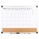 VUSIGN Monthly Calendar Whiteboard Dry Erase Cork Board Combo 24 x 36 Planning Board Silver Aluminium Frame