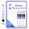 VUSIGN Small White Board Dry Erase 85 x 11 Magnetic Dry Erase Board Mini Whiteboard with Markers for Fridge Wall Locker Purple