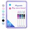 VUSIGN Small White Board Dry Erase 85 x 11 Magnetic Dry Erase Board Mini Whiteboard with Markers for Fridge Wall Locker Purple