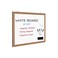 Miou Magnetic Whiteboard for Wall 24 X 18 Dry Erase White Board with Natural Wood Frame for Home Office School