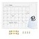 TORASO Dry Erase White Board Monthly Calendar Board Magnetic Whiteboard for Wall OfficeSchoolHome Hanging Board for Kitchen Grocery ListDrawingMemo105x 145YLWH2737A
