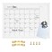 TORASO Dry Erase White Board Monthly Calendar Board Magnetic Whiteboard for Wall OfficeSchoolHome Hanging Board for Kitchen Grocery ListDrawingMemo105x 145YLWH2737A