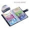 boshiho Leather Credit Card Holder Business ID Card Case Book Style 90 Count Name Card Holder Book Blue