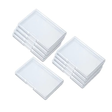 DKAOVH 8 Pack Business Card CaseCredit Cards Caseplastic Business Card Holderplastic Business Card Container with Hinged Lid for CardAccessoriesCraftsLearning SuppliesScrewsDrills
